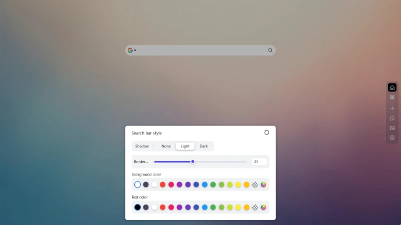 Search Bar Settings
